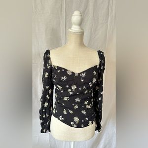 Reformation Reign Corset Long Sleeve Top